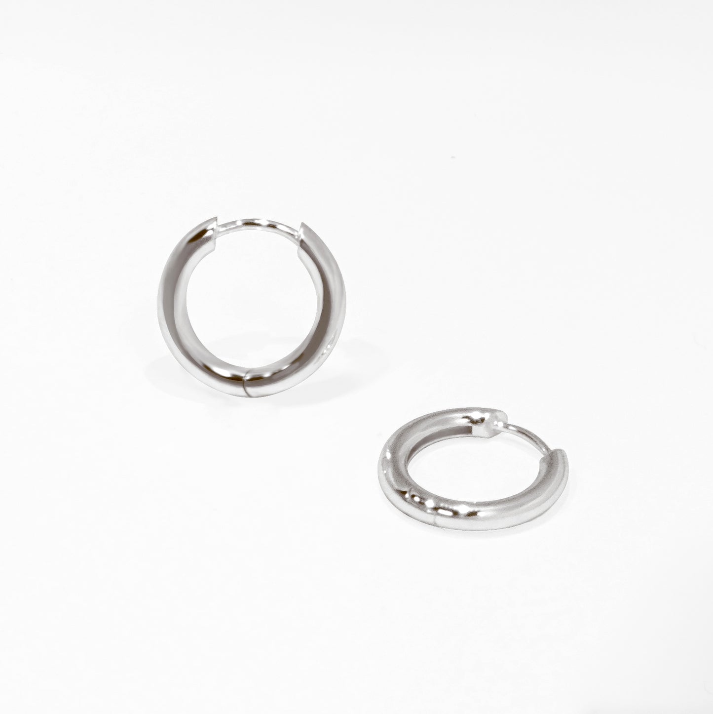 Popular Minimalist 925 Sterling Silver Plain Hoop Earrings