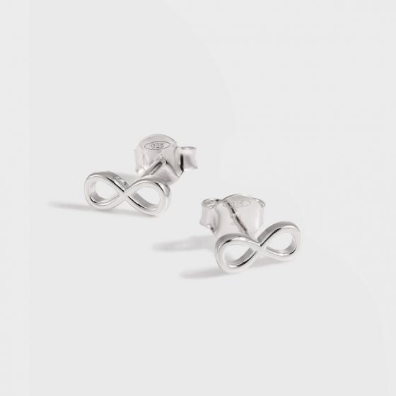 Gift Hollow Infinite ∞ 925 Sterling Silver Stud Earrings